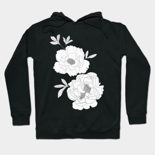 Purple Peony Pattern Hoodie